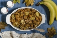 Рис с телятиной и бананами