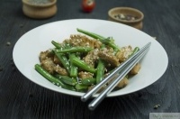 Фасоль спаржевая в сметане