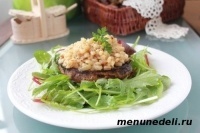 Грибы фаршированные перловкой