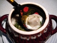 Пельмени в горшочке в аэрогриле